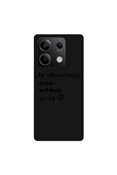 Other Xiaomi Redmi Note 13 5G Say Something Black Colored Silicone TPU Θήκη
