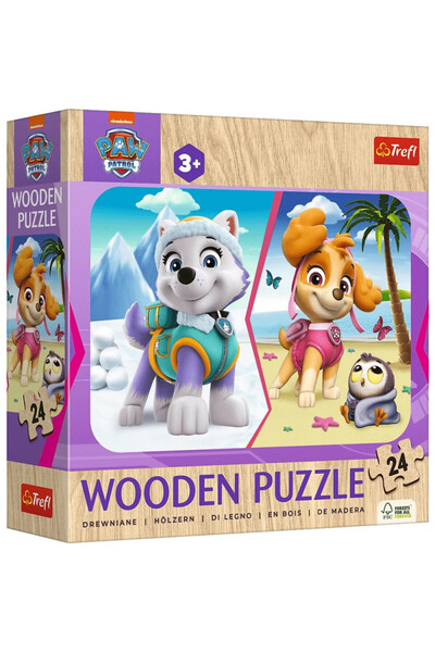 Trefl Puzzle 24 piese, Trefl, Lemn, Cu model, Multicolor