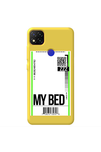 Other Xiaomi Redmi 9c My Bed ZZZ Yellow Colored Silicone TPU Θήκη