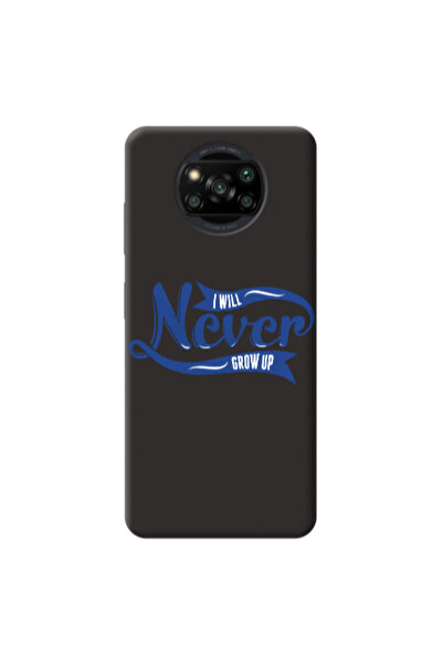 Other Xiaomi Poco X3 /X3 Pro I Will Never Grow Up Black Colored Silicone TPU ...