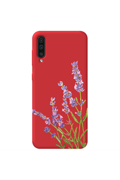 Other Samsung A70 Flowers 8 Red Colored Silicone TPU Θήκη