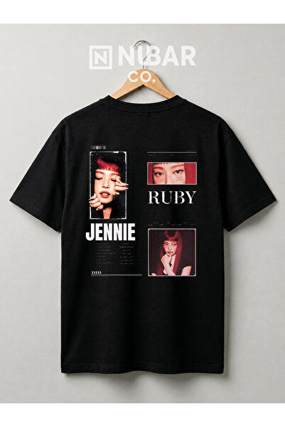 Grafftee Clothing Tricou unisex din bumbac cu imprimeu Blackpink Jennie |   Ț...