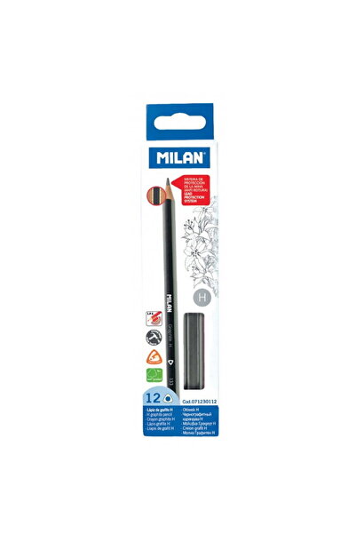 Milan Set Creioane Grafit H (12 bucăți)
