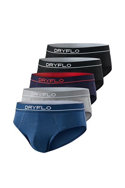 DryFlo Σετ 5 ζευγαριών ανδρικά σλιπ, 4 χρώματα, 95% Βαμβάκι, άνετα
