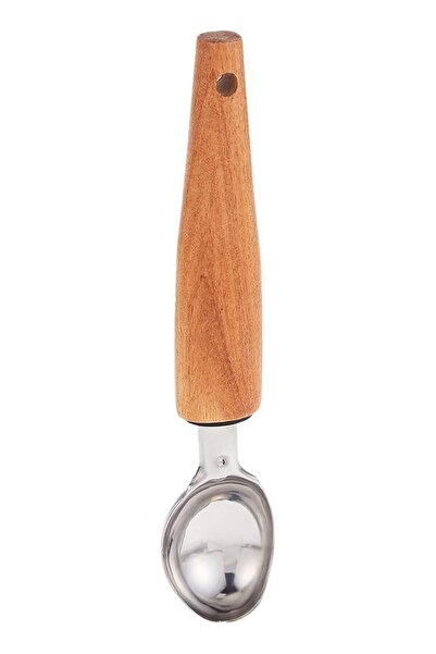 The Bros staineless steel ice cream scoop with acacia wood handle, ac-ka0013