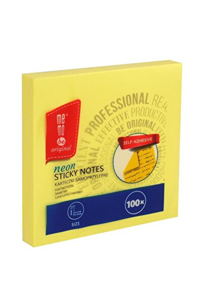 OEM Notite adezive MemoBe Neon, autoadezive, 75x75 mm, Multicolor, 100 foi