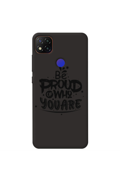 Other Xiaomi Redmi 9c Be proud of who you are Black Colored Silicone TPU Θήκη