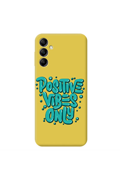 Other Samsung A24 Positive Vibes Only Yellow Colored Silicone TPU Θήκη