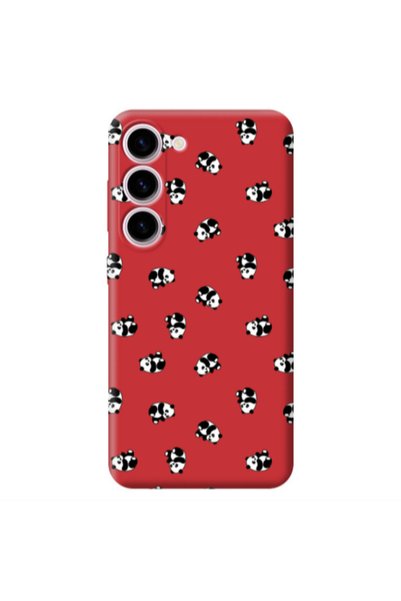 Other Samsung S23 Plus Small Pandas Red Colored Silicone TPU Θήκη