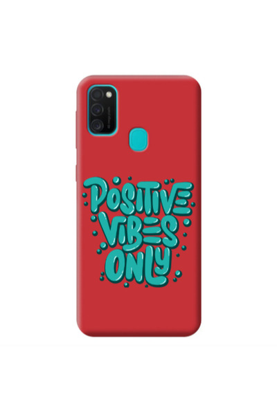 Other Samsung M21 Positive Vibes Only Red Colored Silicone TPU Θήκη