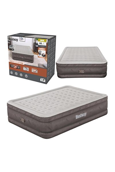 BESTWAY 2-Person Queen Air Mattress with Electric Pump, 203x152 cm