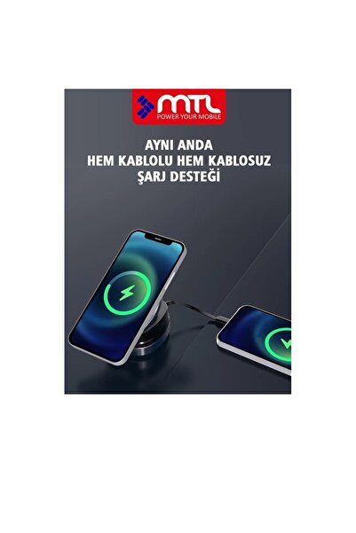 peltech 10.000 mAh 5İN1 DAHİLİ Kablolu 60W MANYETİK MagSafe PD Şarj Powerbank