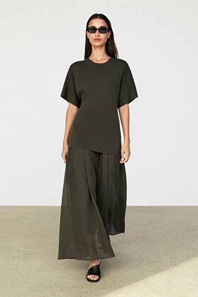 Massimo Dutti Kombine midi elbise