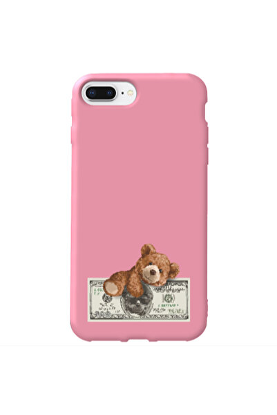 Other Apple iPhone 7 Plus Money Style Pink Colored Silicone TPU Θήκη