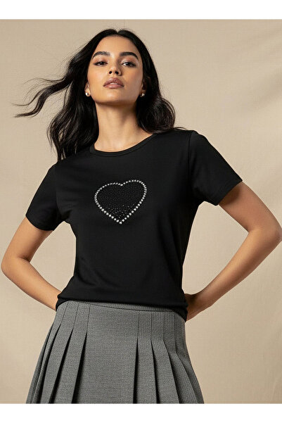 FAV Regular Fit Cotton T-shirt with Embellishments
