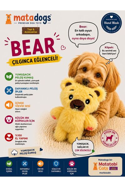 MATATABİ CATS MATADOGS BEAR PELUŞ ,SESLİ KÖPEK OYUNCAĞI