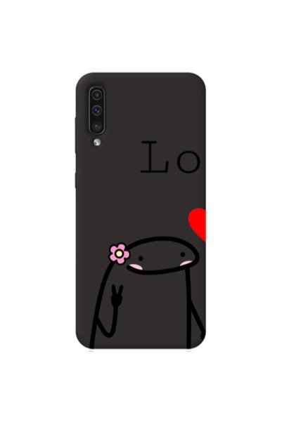 Other Samsung A70 Love 1 Black Colored Silicone TPU Θήκη