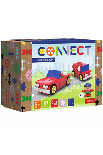 Trefl Set de constructie Connect, Cabriolet / Van de livrare, 87 piese, multi...