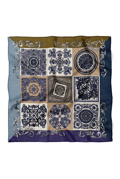 nehir eşarp Ottoman Motif Patterned Scarf Bandana 70X70 cm