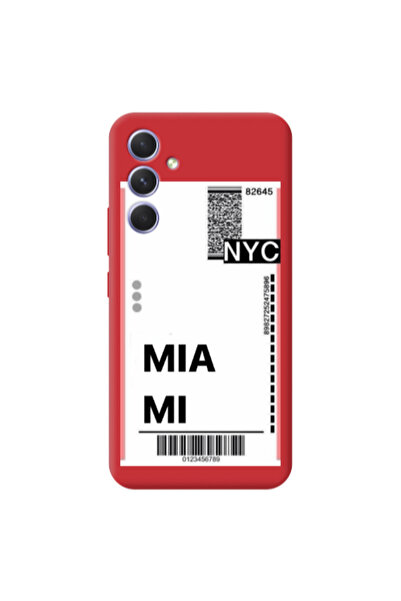 Other Samsung A56 Miami NYC Red Colored Silicone TPU Θήκη