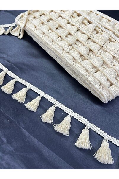 KAYA ARNİCA TEKSTİL Strip Raw Cotton Fringe 3 Meters