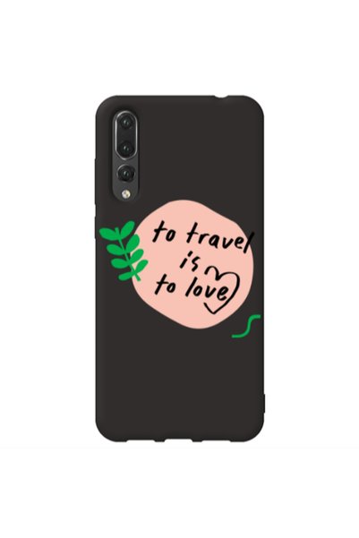 Other Huawei P20 Pro To Travel is to Love Black Colored Silicone TPU Θήκη