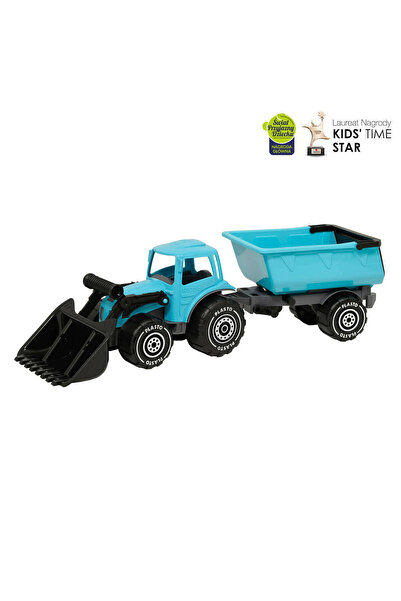 Plasto Excavator de jucarie cu remorca, 57cm, turcoaz