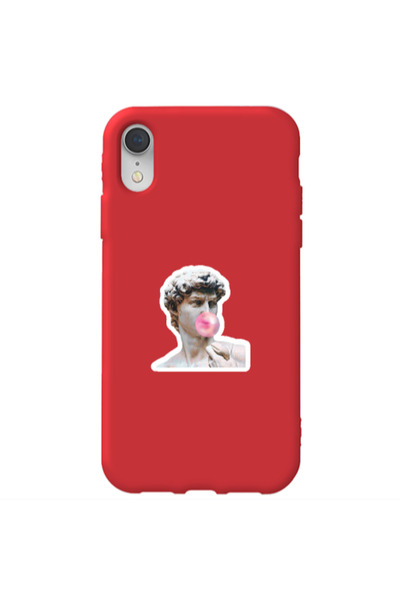 Other Apple iPhone Xr Bubble Red Colored Silicone TPU Θήκη