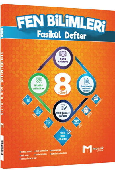 Mozaik Yayınları 8. Sınıf Fen Bilimleri Fasikül Defter