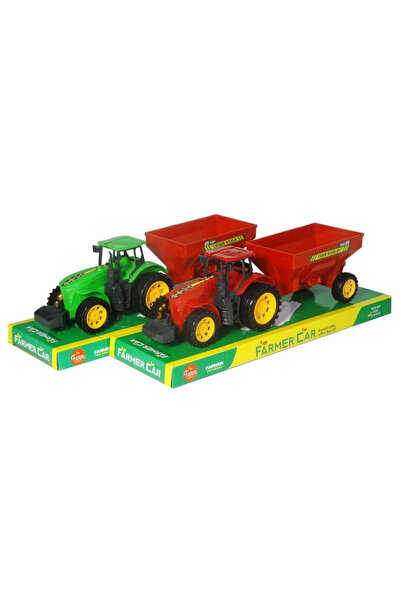 Swede Tractor cu remorca jucarie SWEDE, din plastic, cu mecanism pe frictiune...