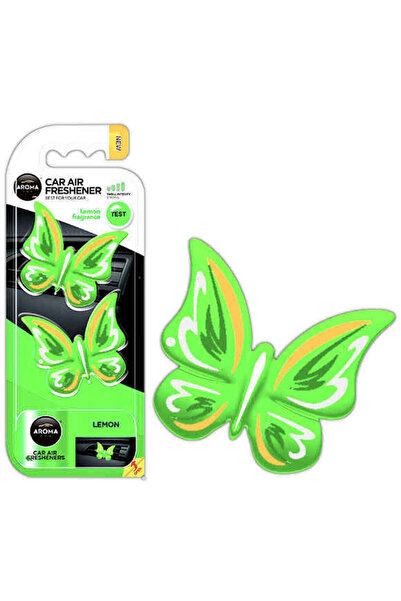 AMIO Odorizant auto pentru oglinda AROMA FANCY SHAPES BUTTERFLY Lemon