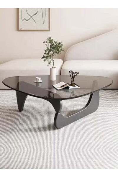 Fashionhome Mid Century Abstract Design Modern Coffee Table with Solid Wood F...