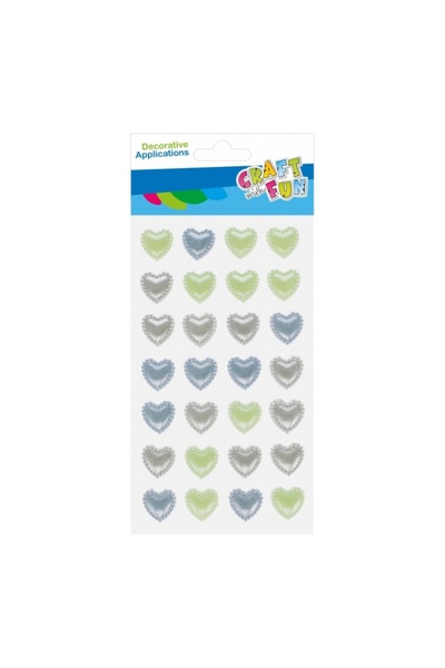 MC Micostore Accesorii creatie - stickere autoadezive - inimi culori reci, se...