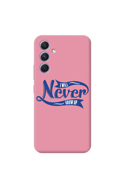 Other Samsung A54 I Will Never Grow Up Pink Colored Silicone TPU Θήκη