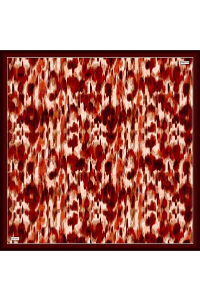 Levidor Burgundy Texture Rhythm Pattern Twill Silk Scarf