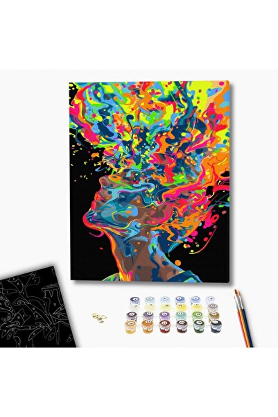 MC Micostore Ζωγραφική με αριθμούς Σετ Άνω-Κάτω 40x50εκ., Brushme - Πολύχρωμο...
