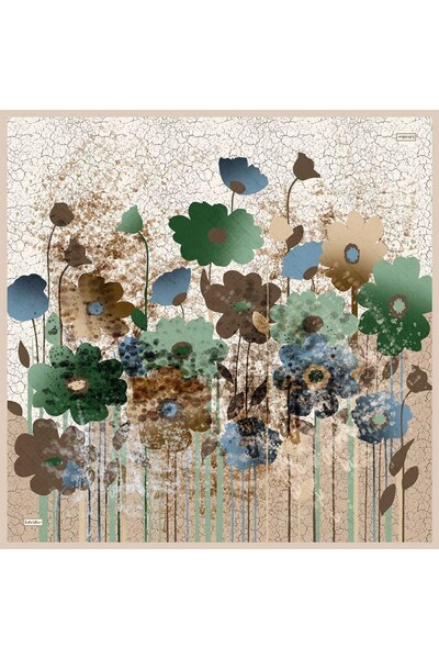 Levidor Mint Green Shade Garden Twill Silk Scarf