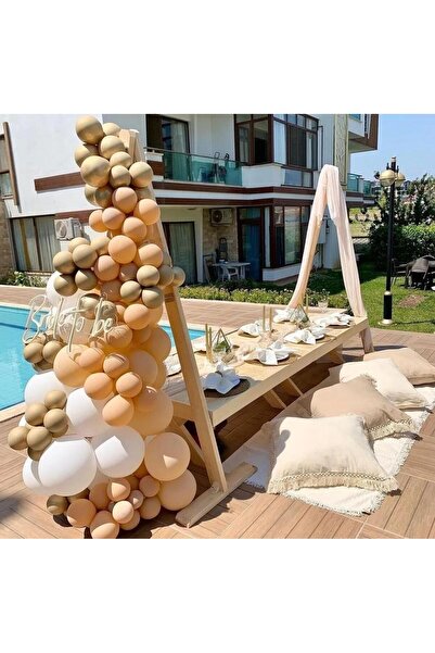 Mutowood Demonte Ayaklı Yer Masası Bride Masa Masif Ahşap Set 120*60 Masa
