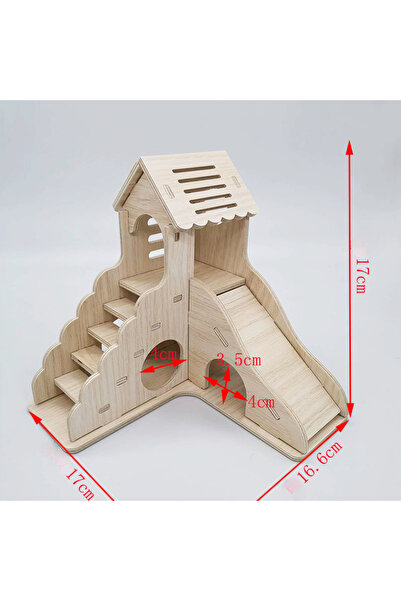 Choice13 Slide Loft Hamster Solid Wood Small House Villa Nest Golden Bear Hid...