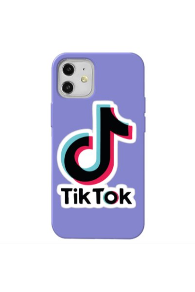 Other Apple iPhone 12 Tik Tok Purple Colored Silicone TPU Θήκη