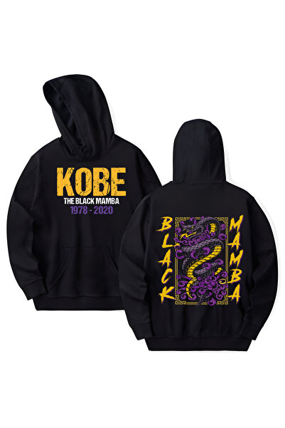 STİL-X The Black Mamba Printed Cotton Long Sleeve 3 Thread Hooded Sweatshirt