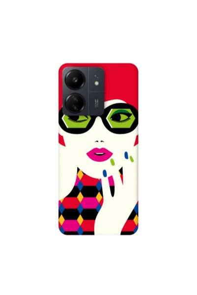 Other Xiaomi Redmi 13C Red hair girl Transparent Silicone TPU Θήκη