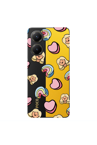 Other Xiaomi Poco X7 Pro Girl rainbow and hearts Transparent Silicone TPU Θήκη