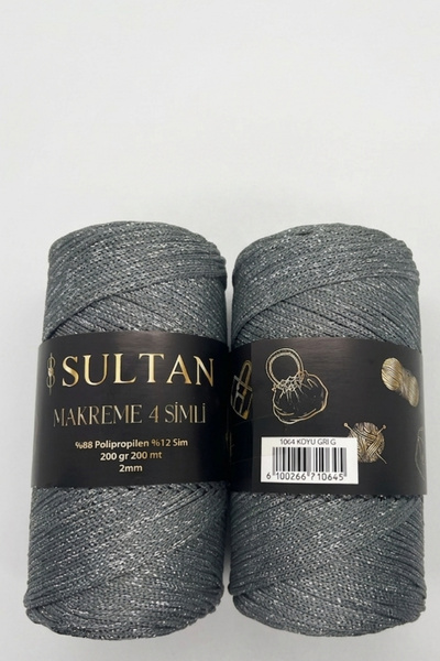 hobi dünyası evim 1 Adet Makreme 4 Simli İp 200 Gram 200 Metre 2 mm Çanta Cüz...