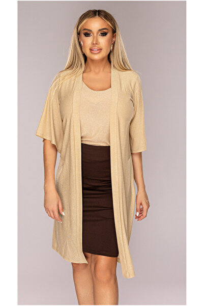 OEM Cardigan dama, auriu, elegant, One Size