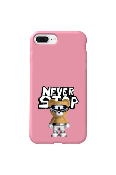 Other Apple iPhone 7 Plus Never stop Pink Colored Silicone TPU Θήκη