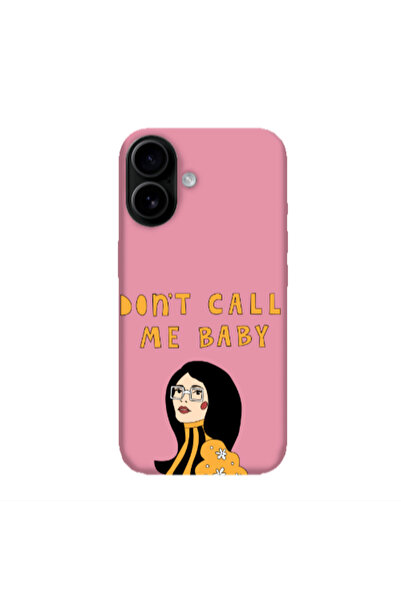 Other Apple Iphone 16 plus Call me baby Pink Colored Silicone TPU Θήκη