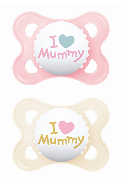 MAM | Πιπίλα Ι Love Mummy &amp; Daddy Σιλικόνης 2-6 μηνών - Girl – Ροζ | 2τμχ