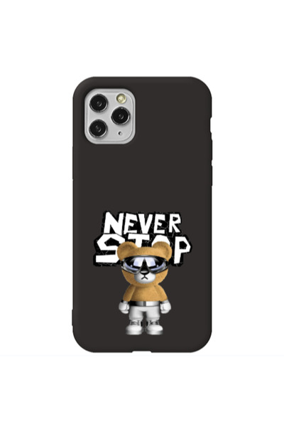 Other Apple iPhone 11 Pro Never stop Black Colored Silicone TPU Θήκη