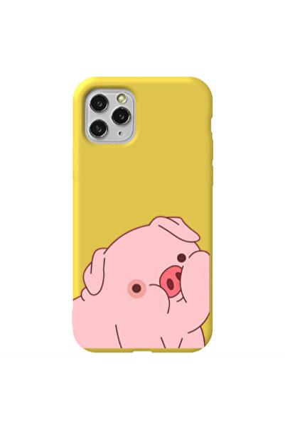 Other Apple iPhone 11 Pro Piggy 1 Yellow Colored Silicone TPU Θήκη